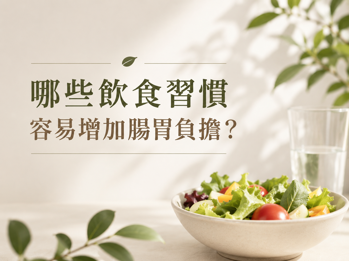 哪些飲食習慣容易增加腸胃負擔？