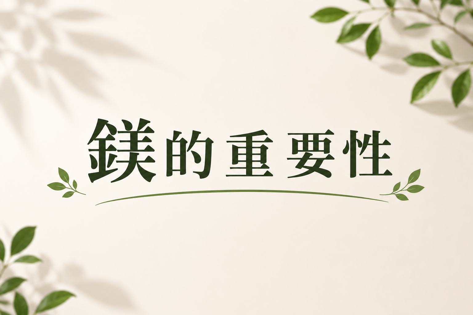 鎂的重要性